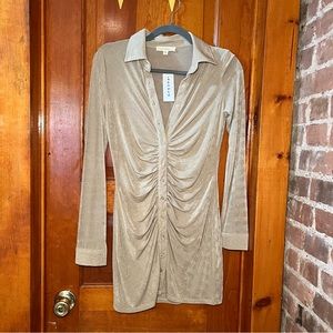 Pacsun long sleeve runched dress NWT